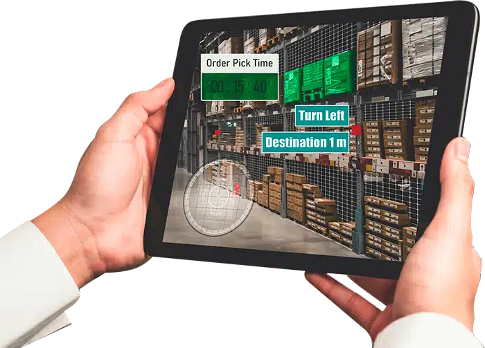 visualizacion del producto en una tablet con realidad aumentada